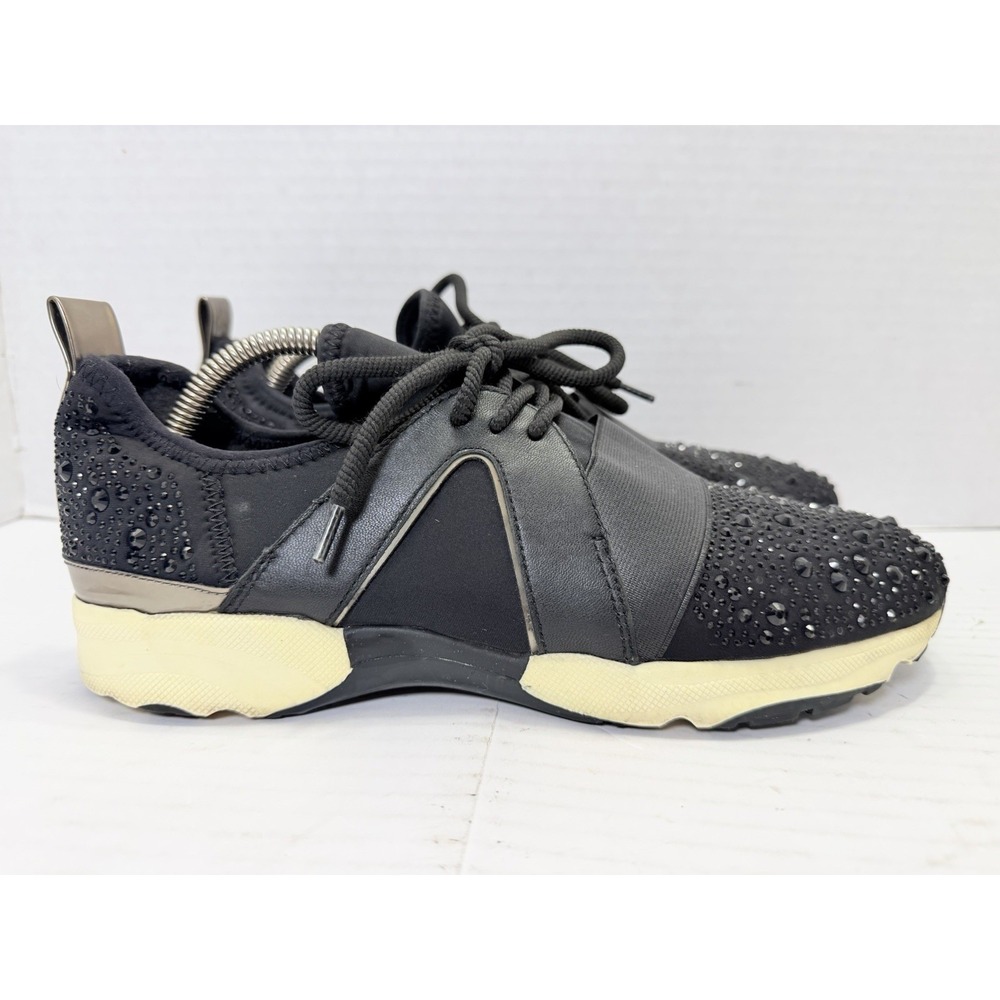 Carvela Kurt Geiger‎ Lament Bling Sneakers Black Rhinestone Women's 10 EU 41